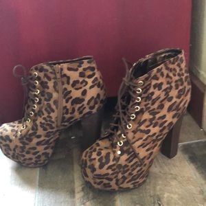 Leopard Platform Heels
